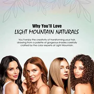 Light Mountain Henna Hair Color & Conditioner - Burgundy Hair Dye for Men/Women, Organic Henna Leaf Powder and Botanicals, Chemical-Free, Semi-Permanent Hair Color, 4 Oz.