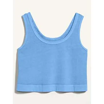 Aoysky Women's Casual Loose Cotton Crop Top - Summer Essential