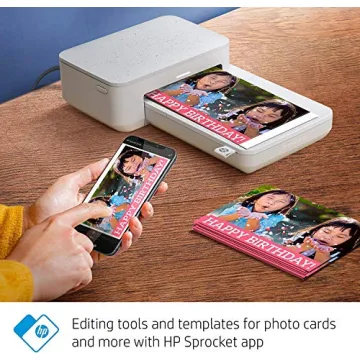 HP Sprocket Studio Printer for Vibrant 4x6 Photos