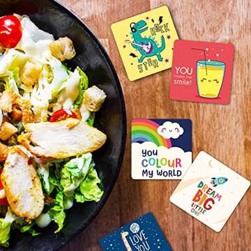 Gexond Creative Lunch Box Notes for Kids - 60 Motivational Cards