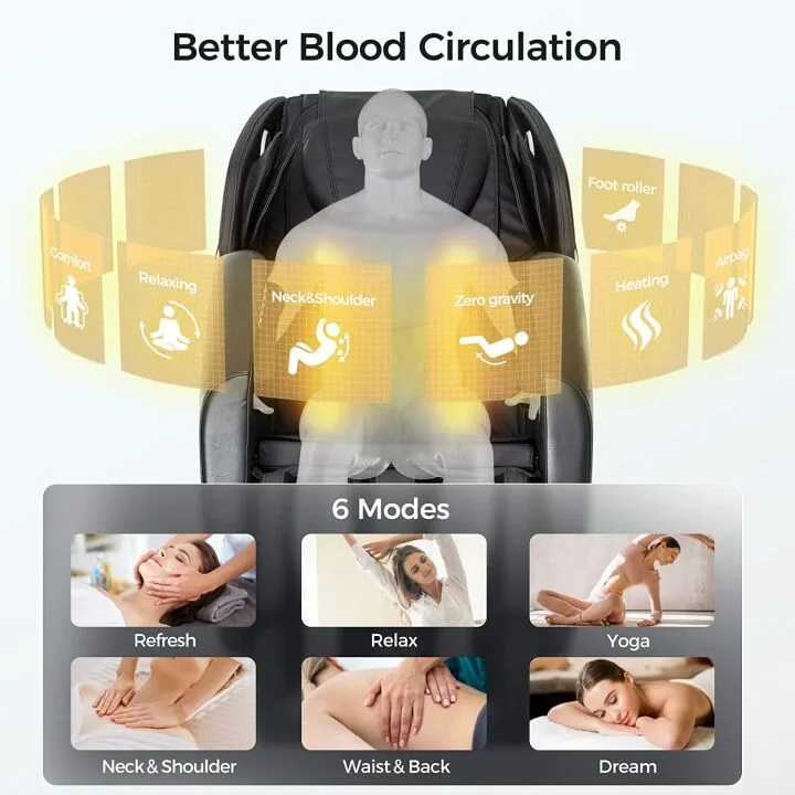 BOSSCARE Zero Gravity Massage Chair with Bluetooth