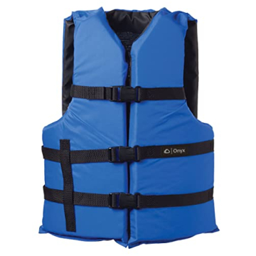 ONYX General Purpose Boating Life Jacket for Oversized Users, Blue