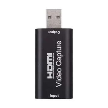 HDMI Video Capture Card, 4K HDMI to USB Capture Card Full HD 1080P 30fps, Record via DSLR, Camcorder...