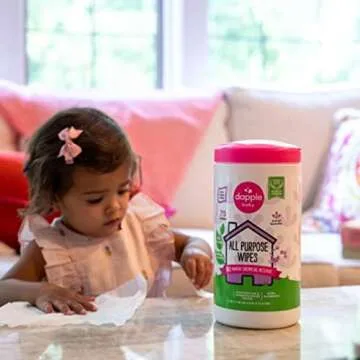 Dapple Baby All Purpose Wipes - Plant Based Lavender Wipes, 75 Count