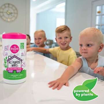 Dapple Baby All Purpose Wipes - Plant Based Lavender Wipes, 75 Count