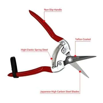 Sanung Pruning Shears Garden Tools Shears Lasting Sharp Labor-Saving for Trimming Plants Fruit Branches Shrub and Flower Suitable for Parks and Courtyard