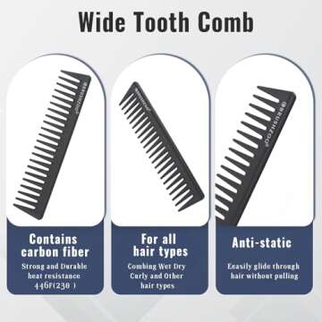 O BRUSHZOO Hair Brush Set, Includes Detangling Brush, Classic 9 Row Brush, Wide Tooth Comb Brush, Hair Spray Bottle - For Women Men Kids Curly Hair