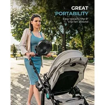 Xasla 10000mAh Portable Clip on Fan for Comfort Anywhere