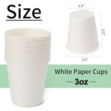 METAPRINT 600 Pack 3 oz Paper Cups for All Occasions