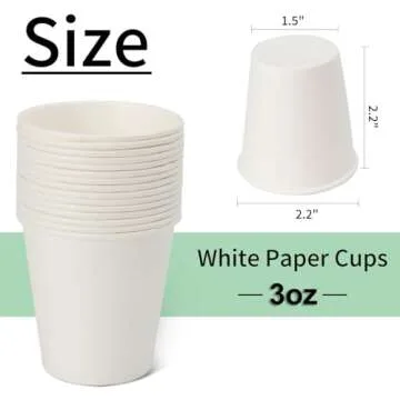 METAPRINT 600 Pack 3 oz Paper Cups for All Occasions