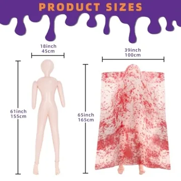 Kendane Scary Halloween Decorations Outdoor and Indoor, The Grave Dead Victim Crime Scene Prop, Haun...