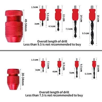 RUITOOL Drill Depth Stop for Drill Bits, Adjustable Drill Stop Applicable Drill Size Range 5/64"-3/16",15/64"-7/16", Aluminum Drill Bit Stop Collar Set for Woodworking Tools & Hand Tools, 2 Pcs