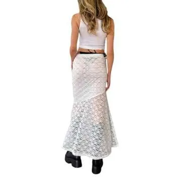 Elegant Women Lace Long Skirts for Summer Style