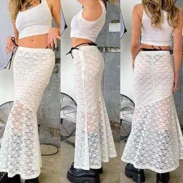 Elegant Women Lace Long Skirts for Summer Style