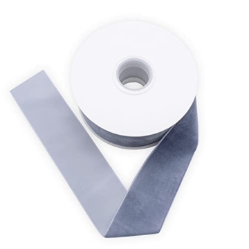 XMRIBBON Dusty Blue Velvet Ribbon 2 Inch by 10 Yards Spool