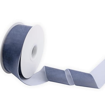XMRIBBON Dusty Blue Velvet Ribbon 2 Inch by 10 Yards Spool