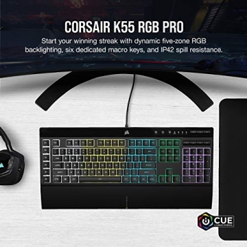 CORSAIR K55 RGB PRO Gaming Keyboard with Dynamic Lighting