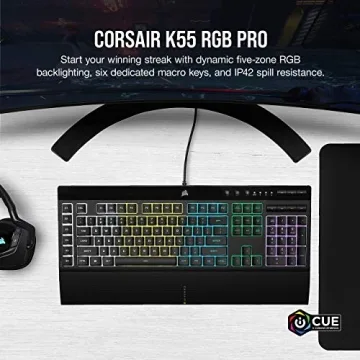 CORSAIR K55 RGB PRO Gaming Keyboard with Dynamic Lighting