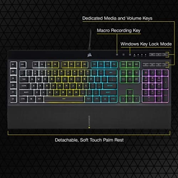 CORSAIR K55 RGB PRO Gaming Keyboard with Dynamic Lighting