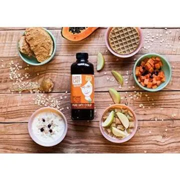 Date Lady Date Syrup 3 lb Squeeze Bottle | 1 ingredient: 100% Organic Dates. Vegan, Paleo, Gluten-free & Kosher | Also Known As Silan, Date Honey and Date Nectar | Sugar Substitute