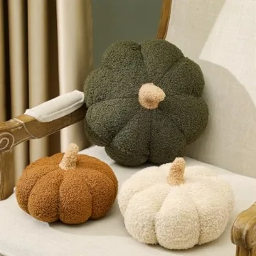 Briwooody 3D Sherpa Pumpkin Throw Pillows Fall Decor
