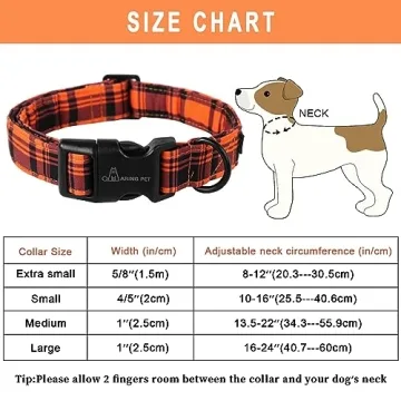 ARING PET Halloween Dog Collar for Small to Large Dogs
