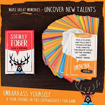 Sotally Tober Drinking Games for Adults - Close and Personal Edition for Outrageously Fun Adult Party Card Game