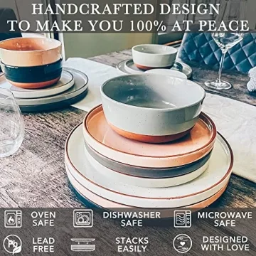 Mora Ceramic Dinner Plates Set of 6 - Durable and Stylish