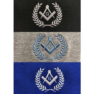Unique Masonic Golf Polo Shirt with Square Compass Logo