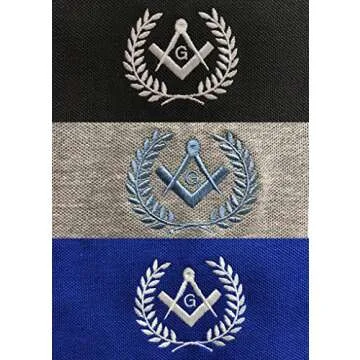 Unique Masonic Golf Polo Shirt with Square Compass Logo