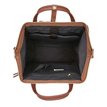 Kah&Kee Leather Backpack for Women and Men 15-inch Laptop Bag | Teacher Professional, Diaper Bag Backpack, Ideal for Work, School, Nurse, College & Travel (Brown, Medium)