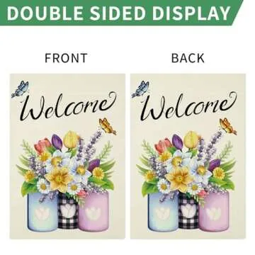 Spring Garden Flag Double Sided 12x18 for Outdoors