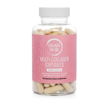 Collagen For Her: Multi Collagen Capsules for Women (Types I, II, III, V, X,) Hydrolyzed Collagen Pe...