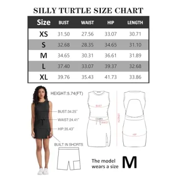 Silly Turtle Womens Workout Romper with Built in Shorts