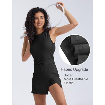 Silly Turtle Womens Workout Romper with Built in Shorts