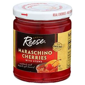 Reese Red Maraschino Cherries - Ideal for Cocktails & Desserts