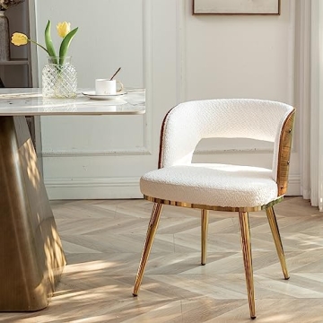 Stylish HOCEWI Upholstered Dining Chairs with Metal Legs