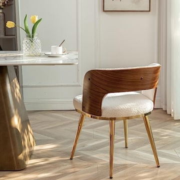 Stylish HOCEWI Upholstered Dining Chairs with Metal Legs