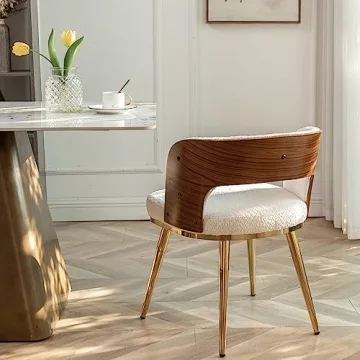 Stylish HOCEWI Upholstered Dining Chairs with Metal Legs
