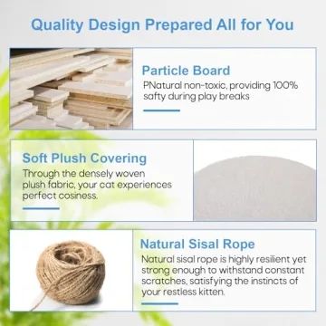 FDW 54in Cat Tower - Multi-Level Cozy Cat Condo