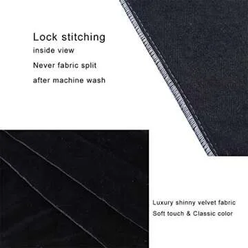 GIGIZAZA Decor Throw Couch Pillow Covers,Set of 2 Sofa Cushion Black Pillow Covers,Velvet Pillow Cases 24 x 24inch