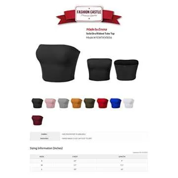 Stylish Made by Emma Ribbed Tube Top in Wine Color