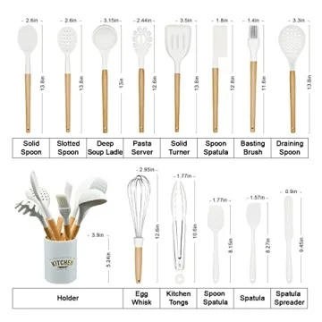 Stylish Kitchen Cooking Utensils Set with Holder
