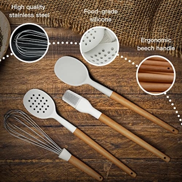 Stylish Kitchen Cooking Utensils Set with Holder