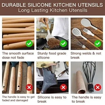 Stylish Kitchen Cooking Utensils Set with Holder