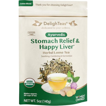 DelighTeas Liver Detox Tea | Stomach Relief & Liver Cleansing | Organic Milk Thistle, Fennel, Ginger...