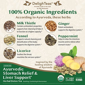 DelighTeas Ayurvedic Liver Detox Tea for Digestion