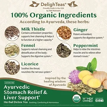 DelighTeas Ayurvedic Liver Detox Tea for Digestion