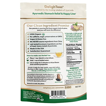 DelighTeas Ayurvedic Liver Detox Tea for Digestion
