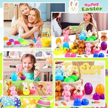 Easter Eggs Stuffers - Cute Bunny Plush Toys & Eggs